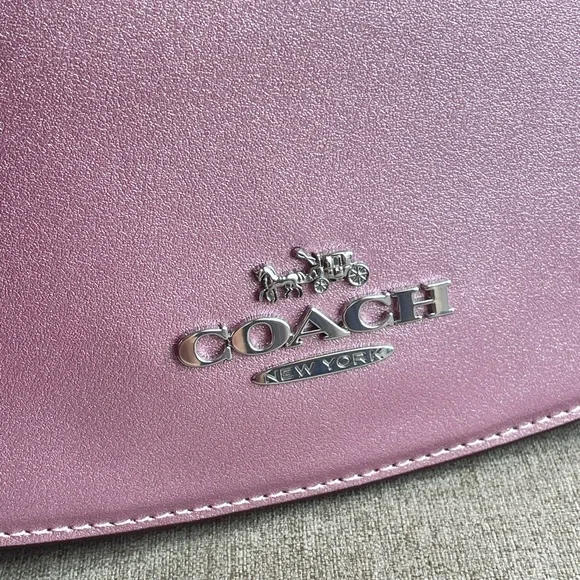 NWT！COACH Andrea Shoulder Bag（COACH CW023）Silver/Metallic-Pink